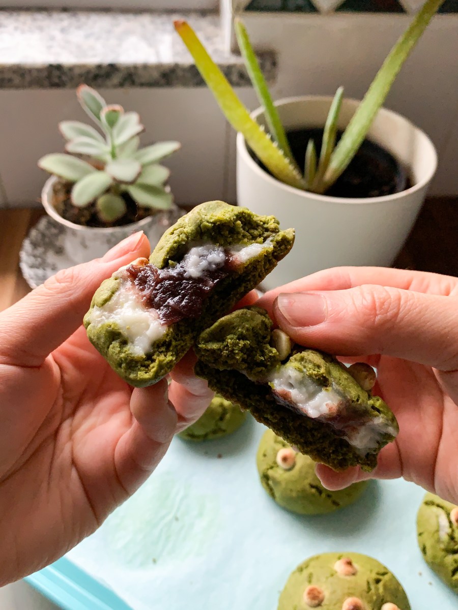 Matcha Mochi Cookies with&nbsp;Adzuki